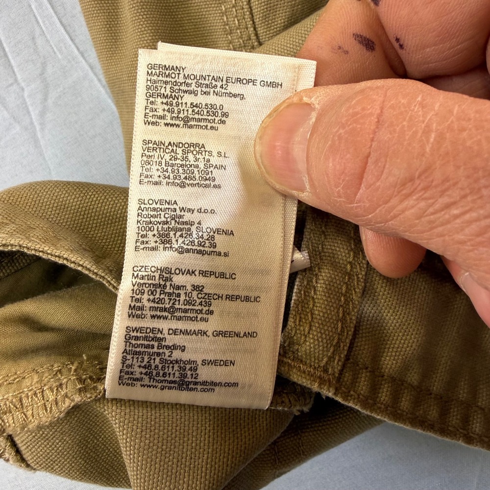 Marmot Mens Tan Canvas Work Carpenter Shorts Size 40 Brown Utility Hiking Rugged - Picture 14 of 16